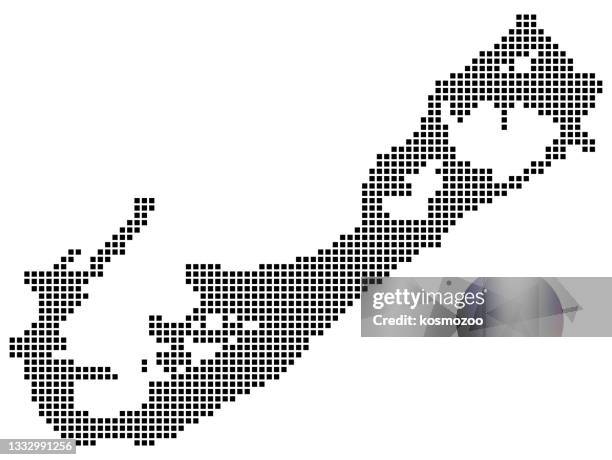 bermuda map square dotted style - bermuda map stock illustrations