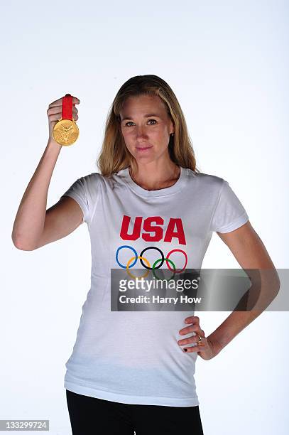 Volleyball player Kerri Walsh poses for a portrait during the USOC Portrait Shoot at Smashbox West Hollywood on November 17, 2011 in West Hollywood,...