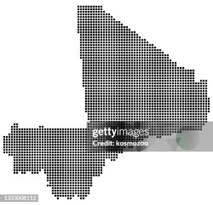 Mali map square dotted style Mali map square dotted style