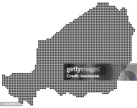 Niger map square dotted style Niger map square dotted style