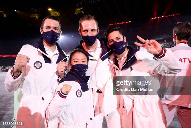 Members of Team United States during the Closing Ceremony of the Tokyo 2020 Olympic Games at Olympic Stadium on August 08, 2021 in Tokyo, Japan.