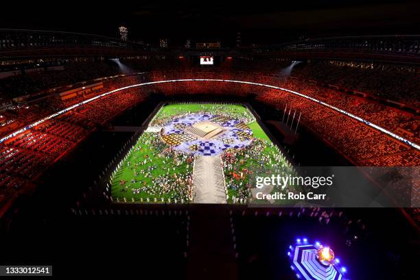 General view during the Closing Ceremony of the Tokyo 2020 Olympic Games at Olympic Stadium on August 08, 2021 in Tokyo, Japan.