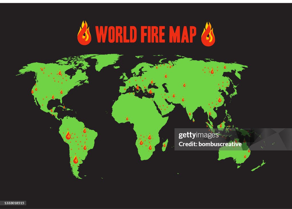 Contexte de la carte des incendies dans le monde