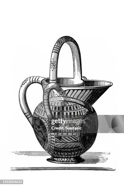 german faience from the 16th century - majolica stock illustrations