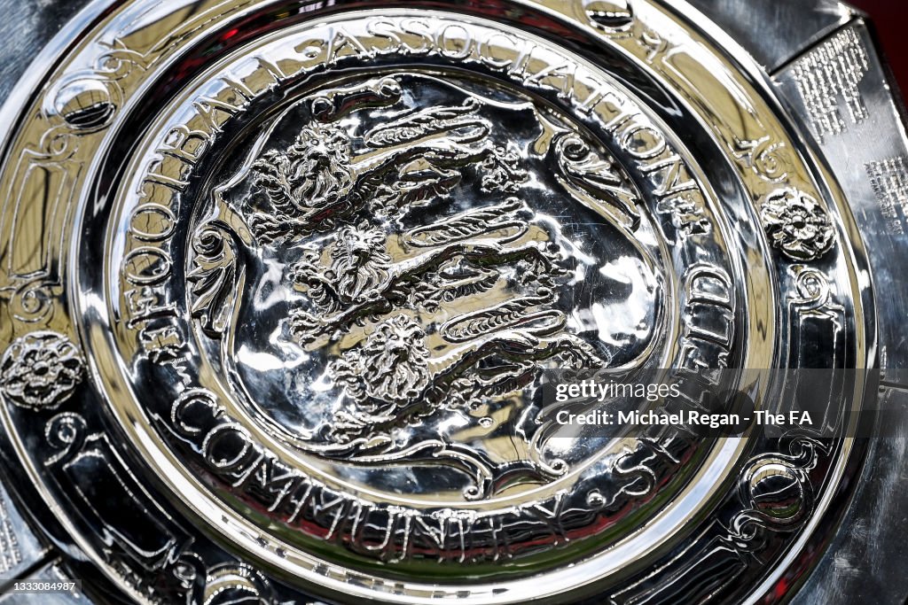 Comunitty Shield A detail view of the Community Shield trophy during the The FA... News ...