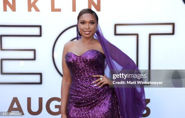 Jennifer Hudson attends the premiere of MGM's "Respect" at Regency Village Theatre on August 08, 2021 in Los Angeles, California.