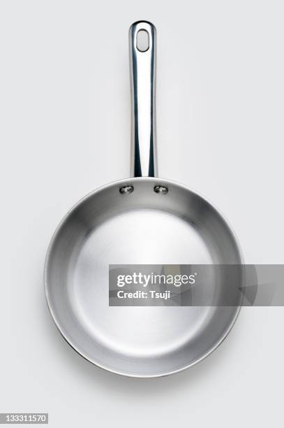 skillet fry pan - rostfritt stål bildbanksfoton och bilder