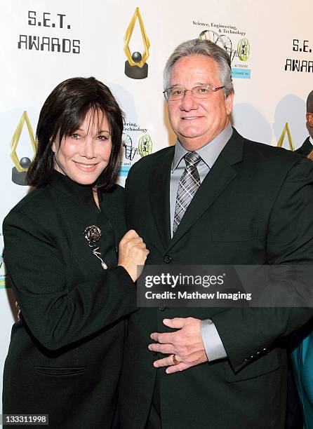 Actress Michele Lee and Brian Dyak, President & CEO, Entertainment Industries Council attend the Inaugural S.E.T. Awards at the Beverly Hills Hotel...