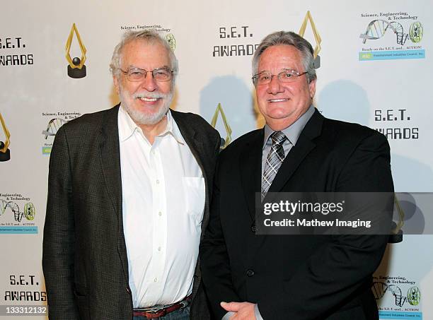 Entrepreneur and Atari Founder Nolan Bushnell Brian Dyak, President & CEO, Entertainment Industries Council attend the Inaugural S.E.T. Awards at the...
