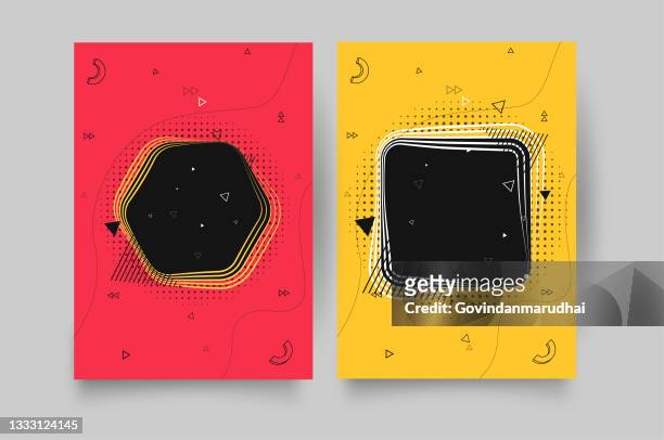 stockillustraties, clipart, cartoons en iconen met set of abstract creative artistic templates, trendy abstract universal template for promotion sale. able to use for social media posts, stories, mobile apps, banners design, web or internet ads - book cover