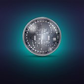 Cryptocurrency metal coin