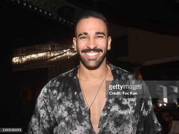Football player Adil Rami attends the "Sunday Vibes" Guy Gerber DJ Set at VIP Room In Saint-Tropez on August 8, 2021 in Saint Tropez, France.