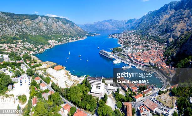 kotor bay - montenegro stock pictures, royalty-free photos & images