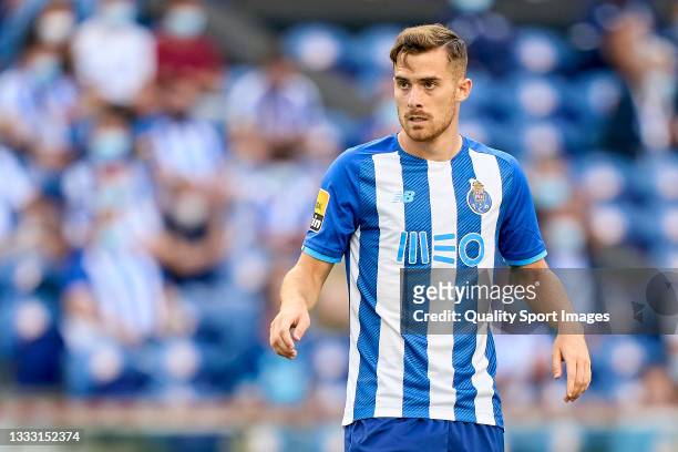 Toni Martinez of FC Porto looks on during the Liga Portugal Bwin match between FC Porto and Belenenses SAD at Estadio do Dragao on August 08, 2021 in...