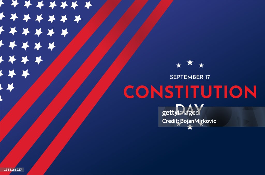 Constitution Day card, background. Vector