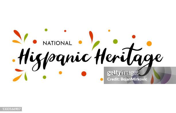 stockillustraties, clipart, cartoons en iconen met national hispanic heritage month card, poster, background. vector - the art of vr at sothebys day 2