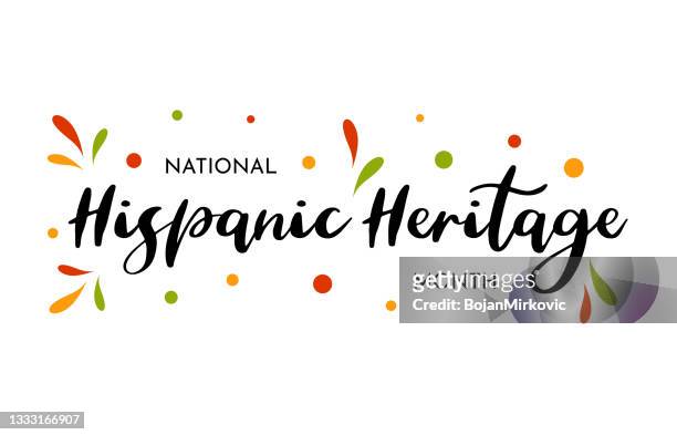 national hispanic heritage month card, poster, background. vector - fiesta stock illustrations