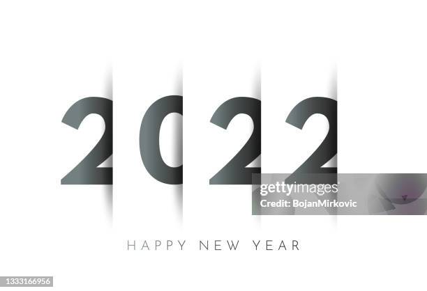 2022 new year card. vector - 2022 stock illustrations
