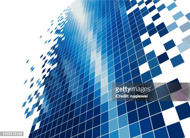 vector blue mosaic gradient road pattern,abstract backgrounds - bias stock illustrations