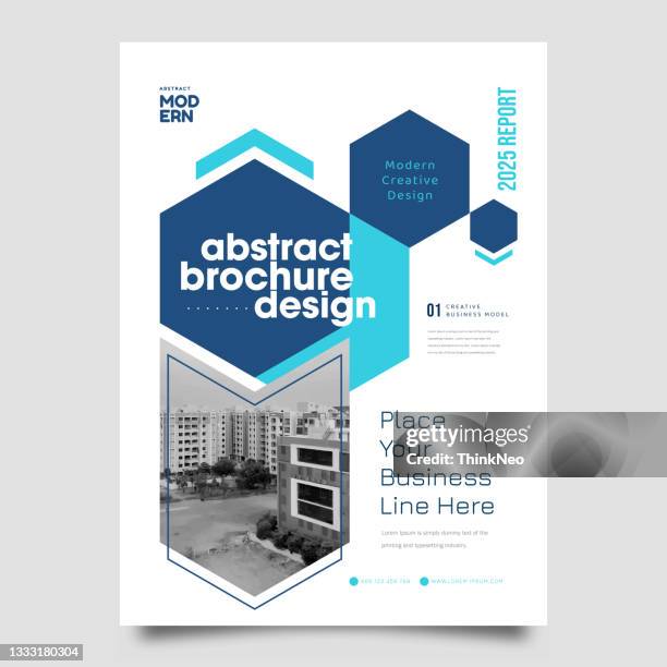 corporate book cover design template in a4 - brochure cover stock illustrations
