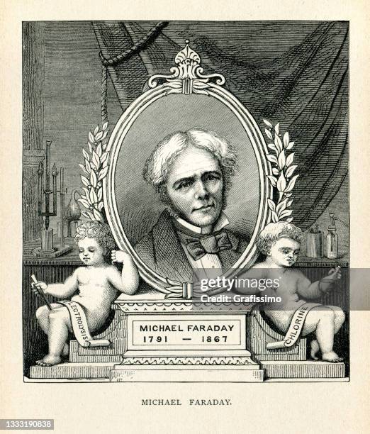 michael faraday english scientist 1896 - michael faraday stock illustrations