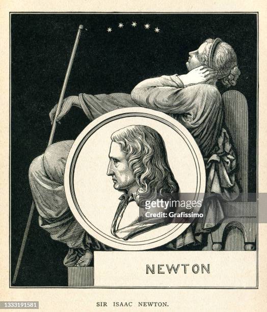 isaac newton english mathematician 1896 - mathematician stock illustrations