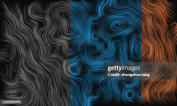 abstract tricolor patterns - marea fotografías e imágenes de stock