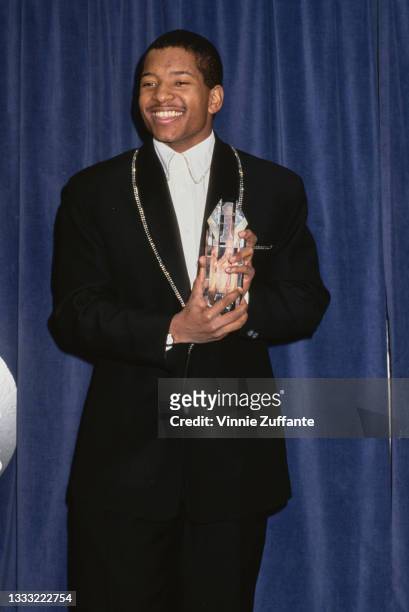 British-born American rapper Young MC in the 1st Annual Billboard Music Awards press room, held at Barker Hangar in Santa Monica, California, 26th...