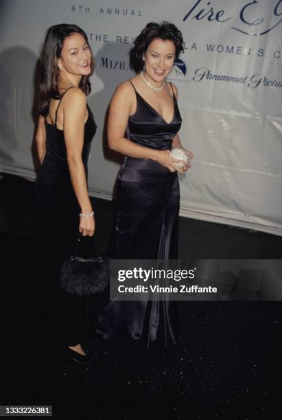 American-Canadian actress Meg Tilly and her sister, American-Canadian actress Jennifer Tilly attend the 8th Annual Fire and Ice Ball, benefitting the...