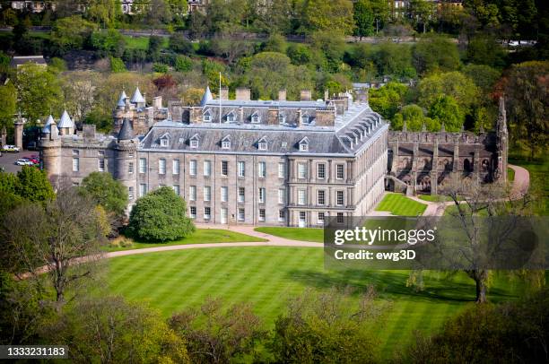 holyrood palace, edinburgh, schottland, großbritannien - holyrood house stock-fotos und bilder