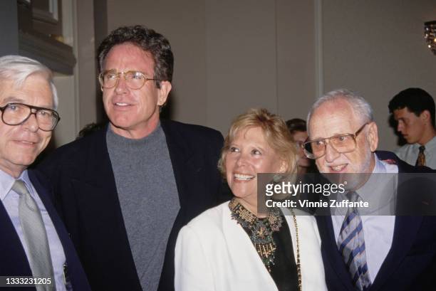 American actor Warren Beatty and unspecified people attend the 20th Annual Los Angeles Film Festival Awards, held at the Sportsman's Lodge in Los...