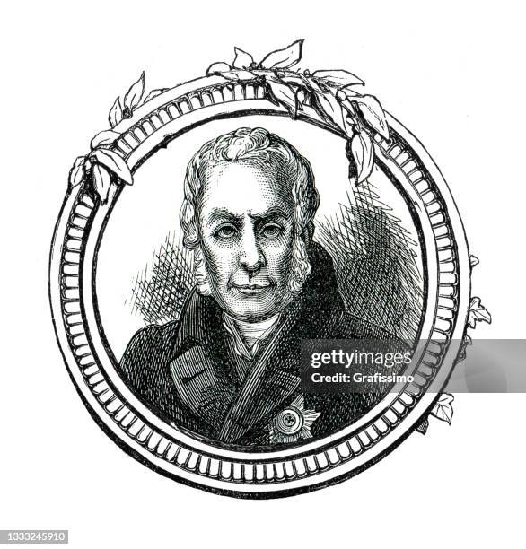 alexander von humboldt german explorer 1887 - alexander von humboldt stock illustrations