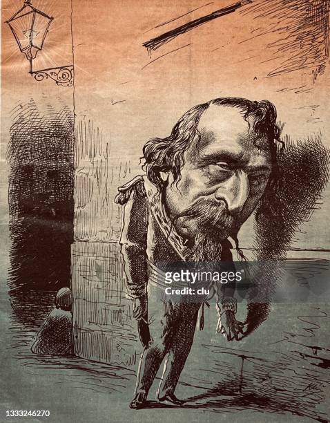 ilustraciones, imágenes clip art, dibujos animados e iconos de stock de regente al final de su vida, apoyado contra una pared, resecado, deprimido - napoleon iii