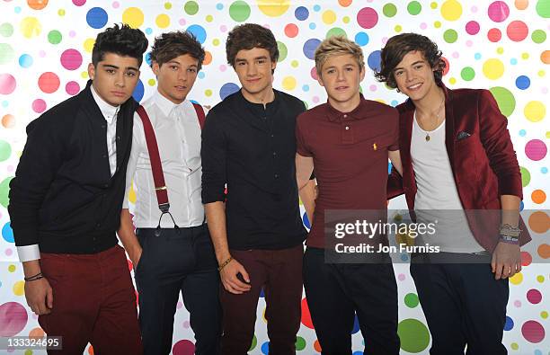 One Direction backstage during BBC Children in Need on November 18, 2011 in London, England.
