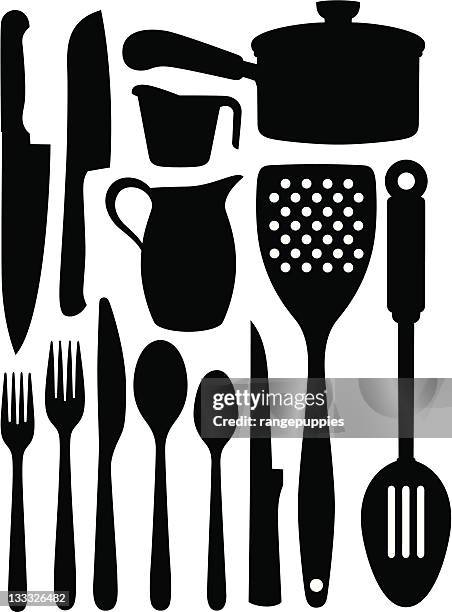 kitchen stuff - measuring cups stock illustrations