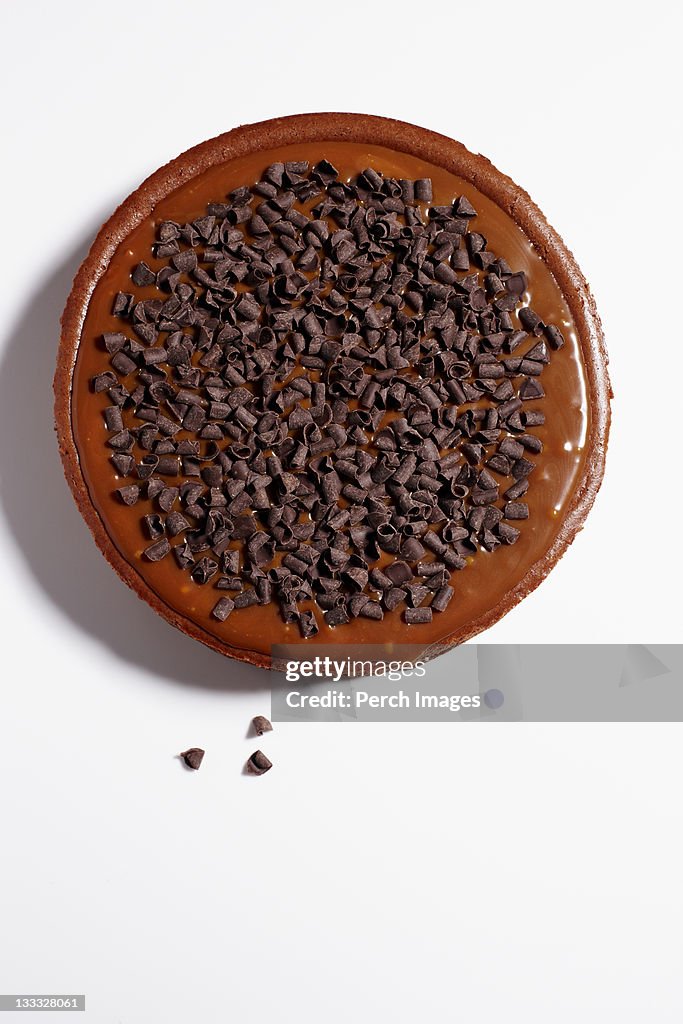 Whole chocolate caramel cheesecake