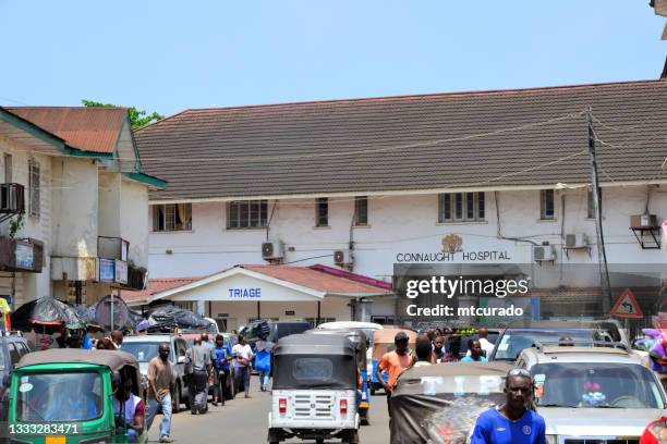 hospital connaught, freetown, serra leoa, áfrica ocidental - serra leoa - fotografias e filmes do acervo