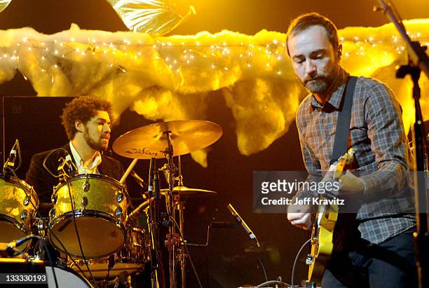 Danger Mouse and James Mercer of Broken Bells perform on night two of KROQ Almost Acoustic Christmas at Gibson Amphitheatre on December 12, 2010 in...