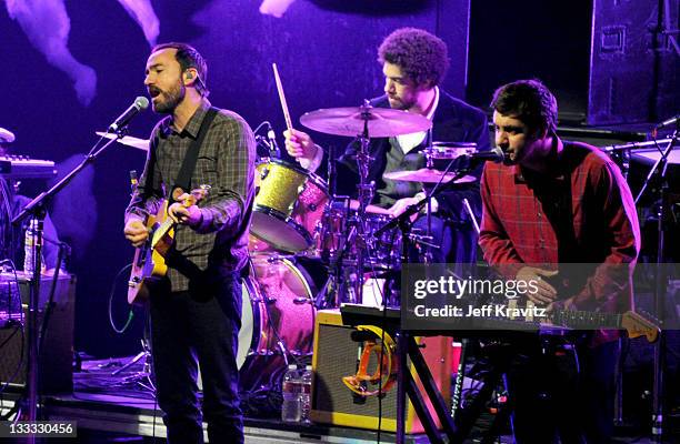 James Mercer of Broken Bells performs on night two of KROQ Almost Acoustic Christmas at Gibson Amphitheatre on December 12, 2010 in Universal City,...