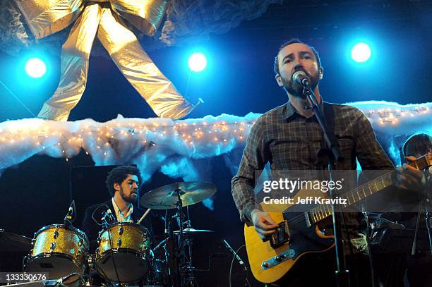 Danger Mouse and James Mercer of Broken Bells perform on night two of KROQ Almost Acoustic Christmas at Gibson Amphitheatre on December 12, 2010 in...
