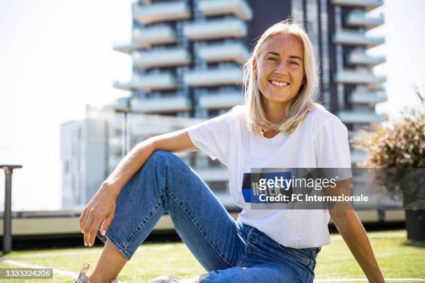 Anja Sonstevold of FC Internazionale Women poses for a portrait session on August 09, 2021 in Milan, Italy.