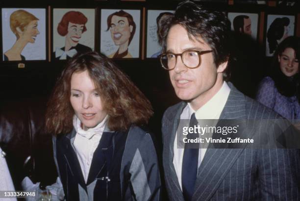 American actress Diane Keaton and American actor Warren Beatty attend the 47th New York Film Critics Circle Awards, held at Sardi's restaurant in New...