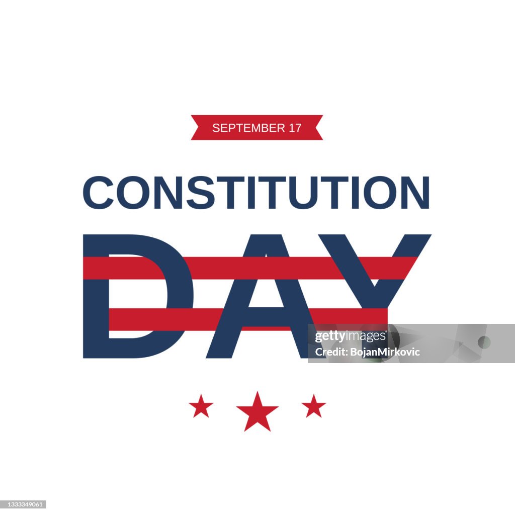 Carta del Giorno della Costituzione. Vettore
