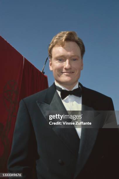 American comedian and talk show host Conan O'Brien attends the 50th Annual Emmy Awards, held at the Shrine Auditorium in Los Angeles, California,...