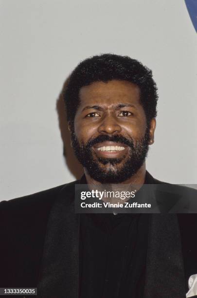 American singer Teddy Pendergrass attends the 5th Annual Soul Train Music Awards, held at the Shrine Auditorium in Los Angeles, California, 12th...