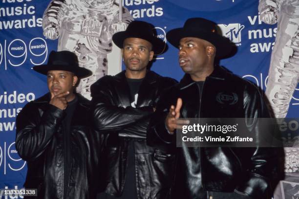 American hip hop group Run-DMC attend 16th Annual MTV Video Music Awards, held at the Metropolitan Opera House in New York City, New York, 9th...