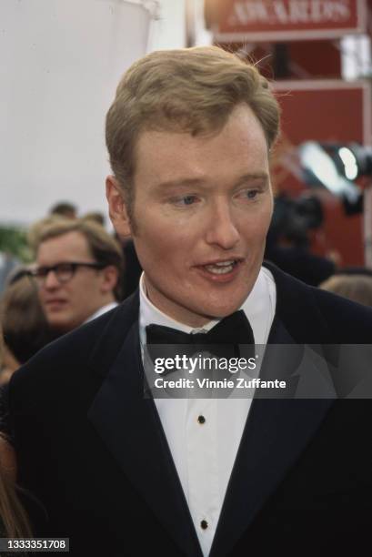 American comedian and talk show host Conan O'Brien attends the 49th Annual Primetime Emmy Awards, held at the Pasadena Civic Auditorium in Pasadena,...