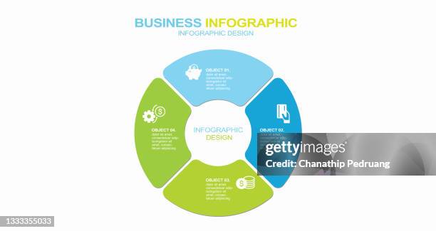 illustrations, cliparts, dessins animés et icônes de graphique d’information vectorielle moderne pour l’illustration du stock de projet d’entreprise résumé, vélo, brochure - quatre objets