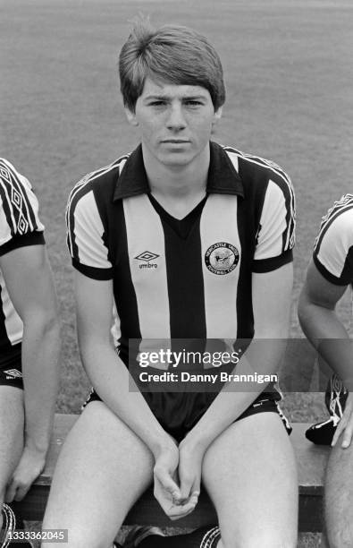 Newcastle United winger Chris Waddle pictured at the pre season photocall ahead of the 1981/82 season at St James' Park in Newcastle upon Tyne,...