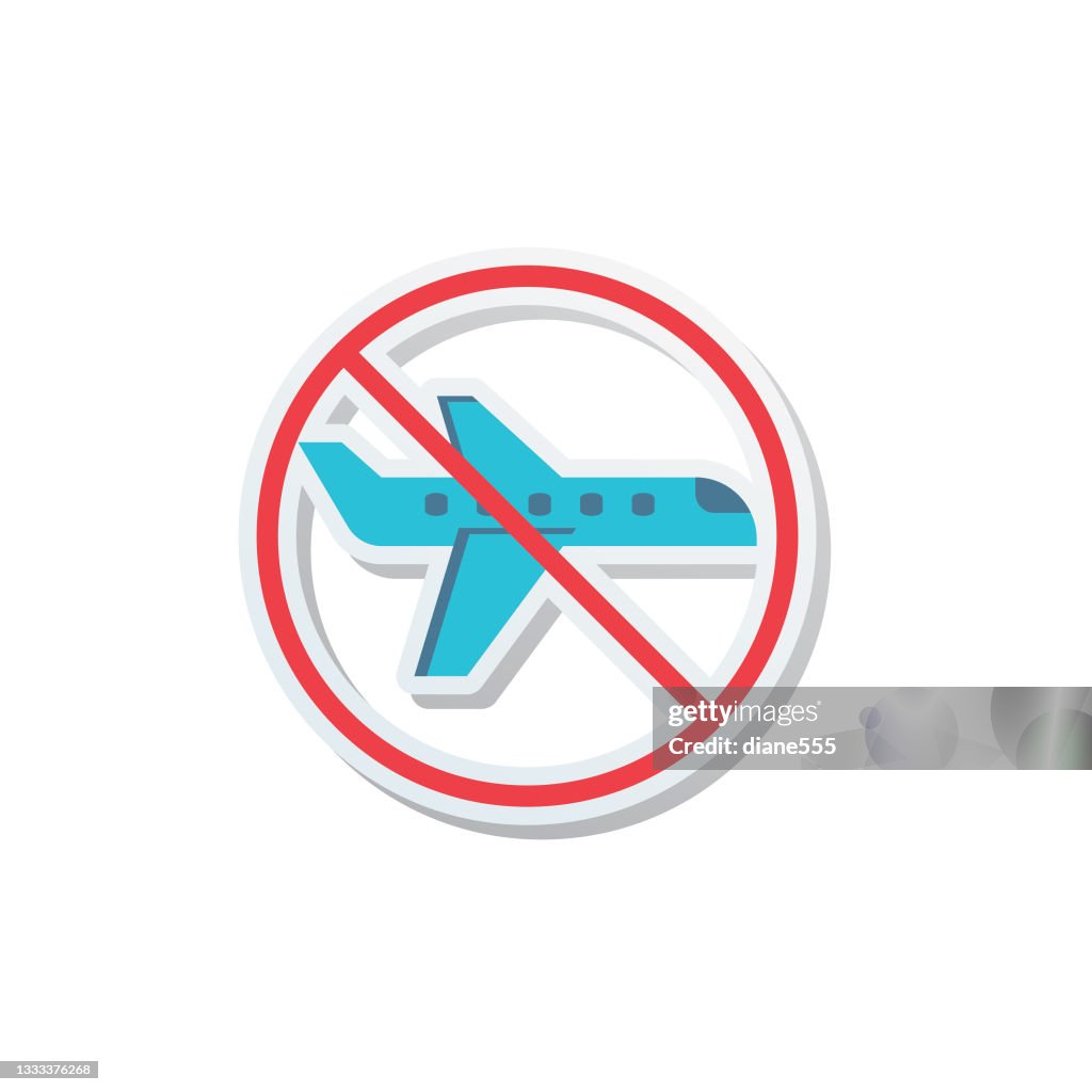 Coronavirus Icon No Flying